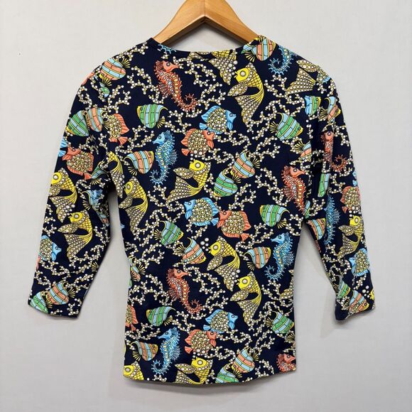 J McLaughlin 3/4 Sleeve Tee T-Shirt Top Size Small Catalina Cloth Fish C056 -11 - Picture 15 of 15